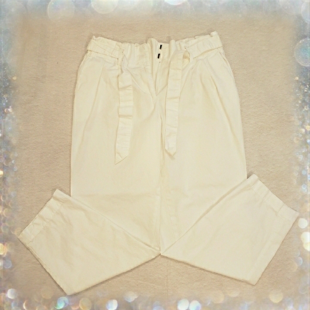 KENNETH COLE WHITE CROPPED PANTS